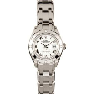 Lady Rolex Pearlmaster 80319 White Dial