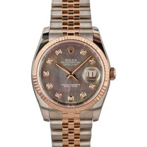 Rolex Diamond Datejust 116231 Two-Tone Everose