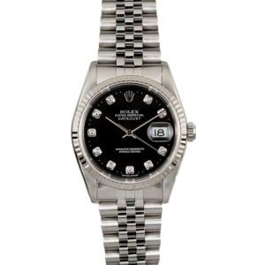 Rolex Datejust 16234 Black Diamond Dial