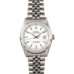 Rolex Datejust White Dial 16234