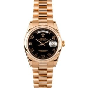 Pre-Owned Mens Rolex President 18k Rose 118205