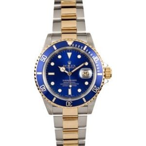 Rolex Blue Submariner Two Tone 16613