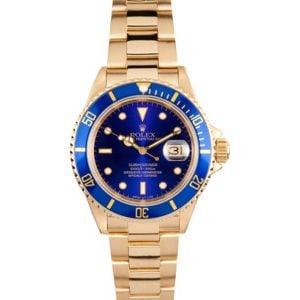 18K Gold Rolex Submariner 16618