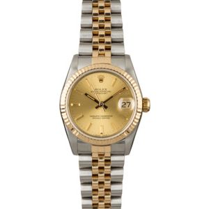 Mid-Size Rolex Datejust 68273 Champagne