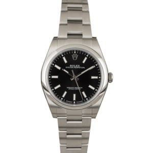 Unworn Rolex Oyster Perpetual 114300 Black Dial