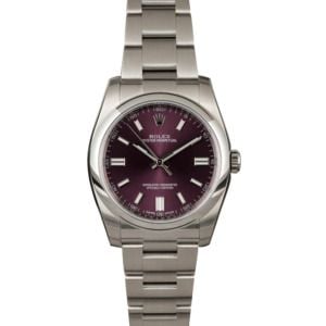 Rolex Oyster Perpetual 116000 Red Grape Dial