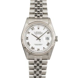 PreOwned Rolex DateJust 16234 White