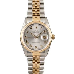 PreOwned Rolex Datejust 16203 Rhodium Roman Dial