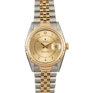 Rolex Datejust 16233 Champagne Arabic Dial