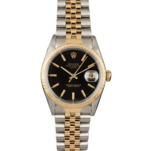 PreOwned Rolex Date 15223 Black Dial