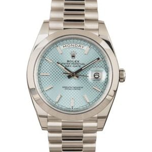 Rolex Platinum President 228206 Ice Blue Dial