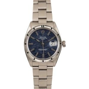 Pre-Owned Rolex Date 1501 Blue Textured Dial