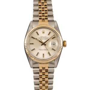 Used Rolex Silver Dial Datejust 16013