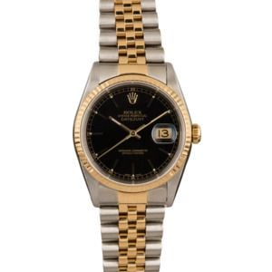 Pre-Owned Rolex Datejust 16233 Black Index Watch