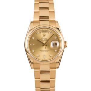 Pre-Owned Rolex Day-Date 118208 Diamond Dial