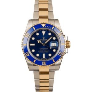 Rolex Blue Submariner 116613 Steel and Gold