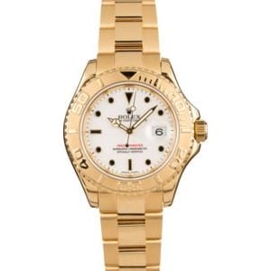 Pre-owned Rolex 18K Yellow Gold Yacht-Master