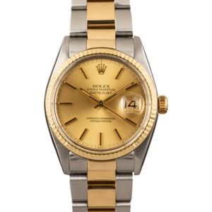 Rolex Two-Tone Datejust 16013 Oyster