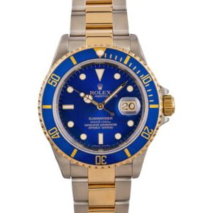 Rolex Submariner 16613T Blue Dial 100% Authentic