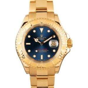 Rolex Yacht-Master 16628 Yellow Gold Blue Dial