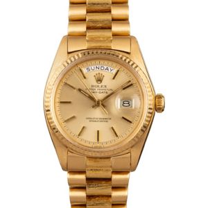 Rolex President 18k Bark Finish 1807