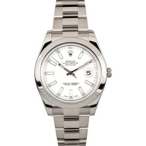 TT Rolex Datejust II 116300 White Dial