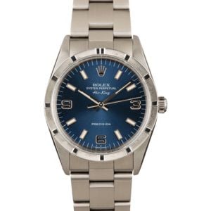 Rolex Air-King 14010 Blue Dial Steel Oyster