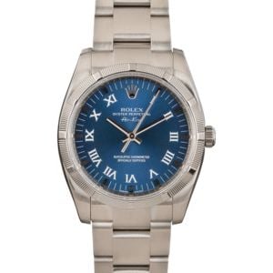 Pre-Owned Rolex Air King 114210 Blue Dial