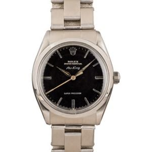 Men's Rolex Air-King 5500 Black Dial