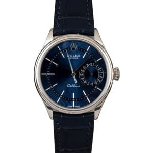 Rolex Cellini 50519 Blue Guilloche Dial