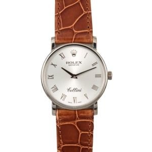 Pre-Owned Rolex Cellini 5115 Silver Roman Dial