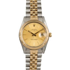 Rolex Date 15003 Champagne Index Dial