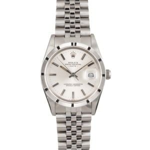 Pre-Owned Rolex Date 15010 Silver Dial