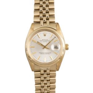 Rolex Date 1503 Yellow Gold Oval Link Bracelet