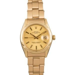 Pre Owned Rolex Date 1503 Yellow Gold Oyster Rivet