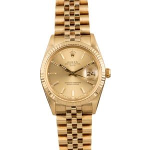 PreOwned Rolex Date 15037 Champagne Dial