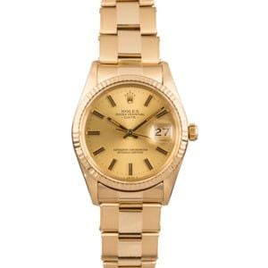 Pre Owned Rolex Date 15038 Yellow Gold Oyster