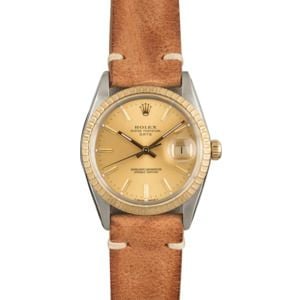 Used Rolex Date 15053 Champagne Dial