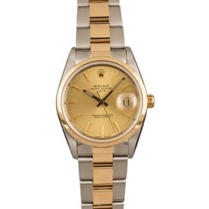 Pre Owned Rolex Date 15203 Champagne Index Dial