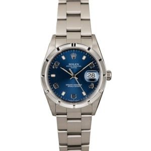 PreOwned Rolex Date 15210 Blue Dial