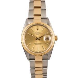 Pre-Owned Rolex Oyster Perpetual Date 15223 Two Tone