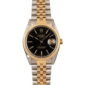 Pre-Owned Rolex Date 15223 Black Dial