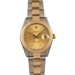 Pre-Owned Rolex Date 15223 Champagne Dial