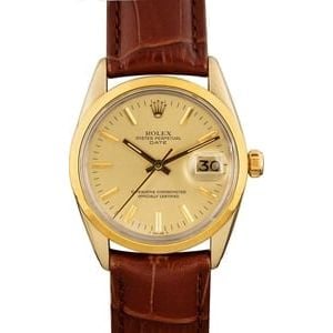 Vintage Rolex Date 1550 Champagne Dial