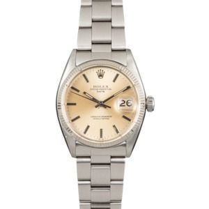 Vintage Rolex Date 6534 Silver Index Dial