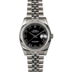 Rolex Datejust 116200 Black Roman Numeral Dial