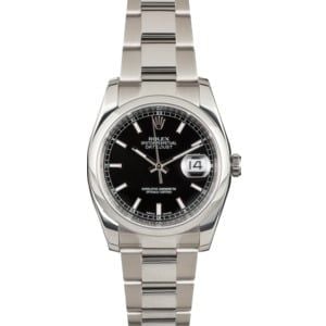 Rolex Datejust 116200 Black Dial Steel Oyster