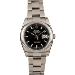 Used Rolex Datejust 116200 Black Luminous Dial