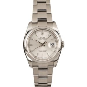 Pre-Owned Rolex Datejust 116200 Silver Dial