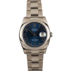 Pre-Owned Rolex Datejust 116200 Blue Roman Dial